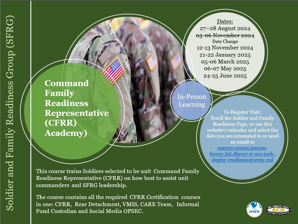 Command Family Readiness Representative (CFRR) Academy