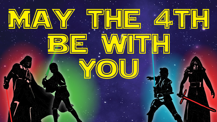 May The 4Th / May the 4th be with you - holiday greetings vector ...