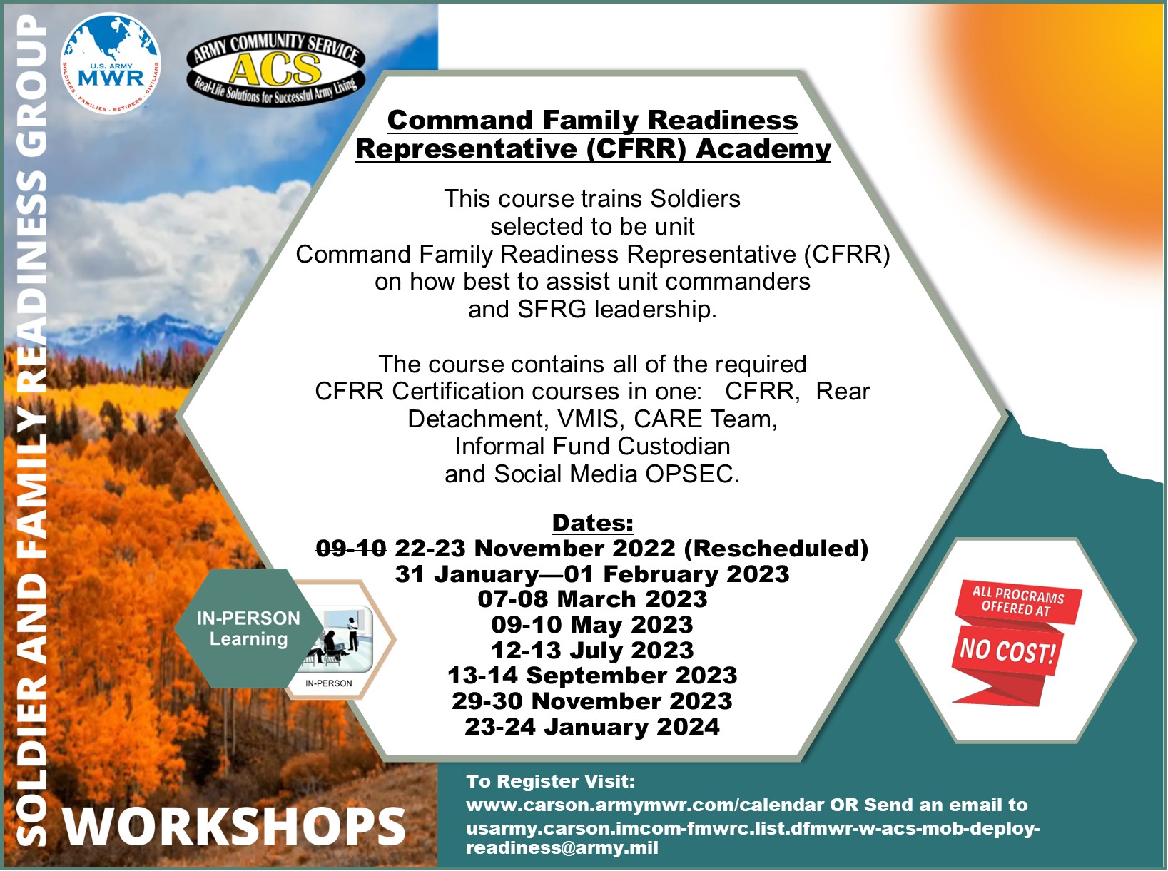 Command Family Readiness Representative (CFRR) Academy