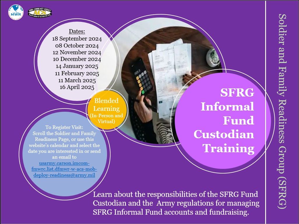 SFRG Informal Fund Custodian Training