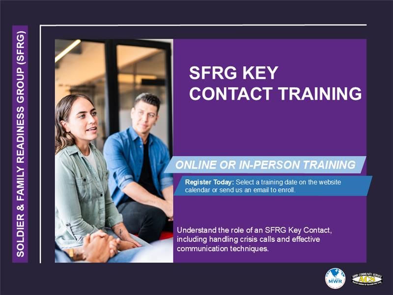 SFRG Key Contact Training