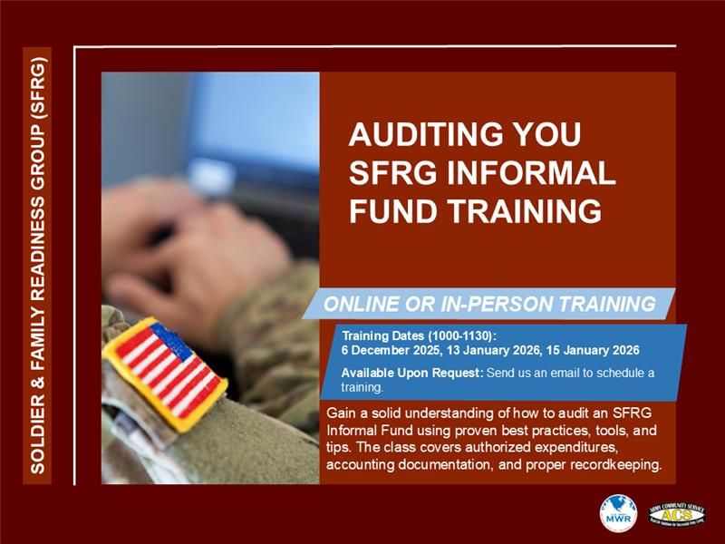 Auditing Your SFRG Informal Funds Training