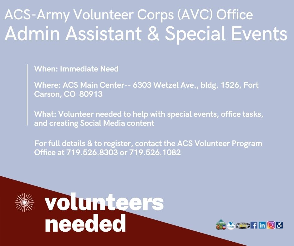 ACS Army Volunteer Corps Volunteers
