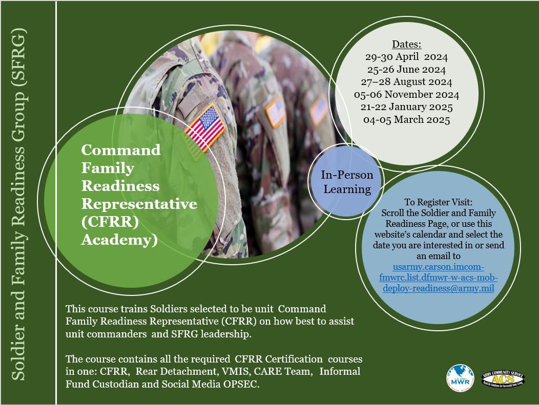 Command Family Readiness Representative (CFRR) Academy